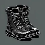 dark outdoor hunting boots image